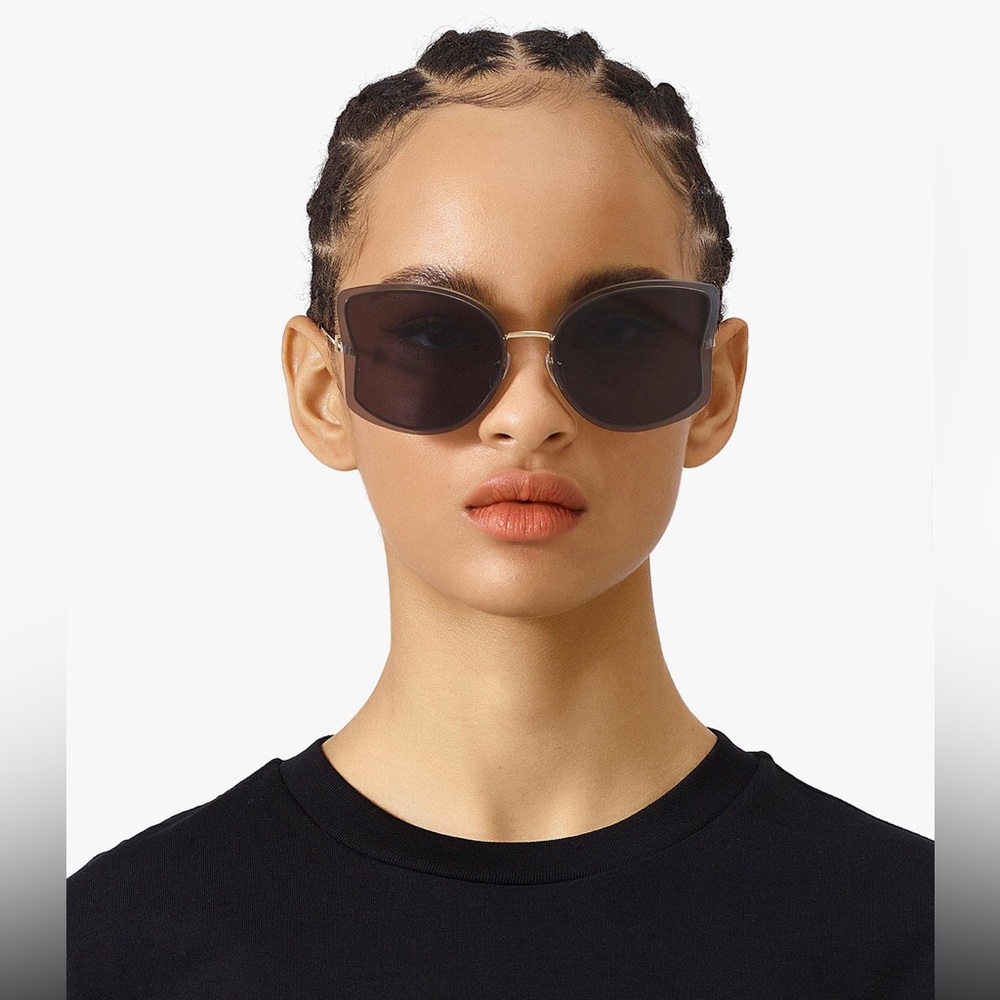 NEW MCM 63mm Butterfly Sunglasses SHINY YELLOW GOLD, One Size